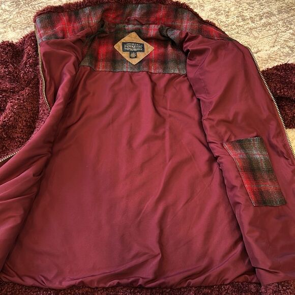 Pendleton fleece and wool trimmed jacket size large - Picture 9 of 9